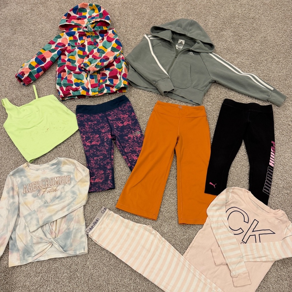Mixed Girls Clothes Lot Size 5-6 Abercrombie Athleta Puma North Face CK Adidas